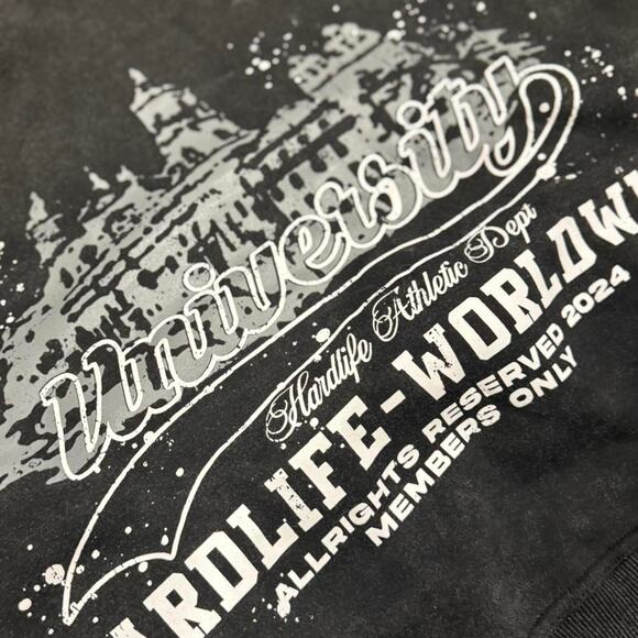 (S) Hardlife University Hoodie (Washed Black) - Picture 6 of 6